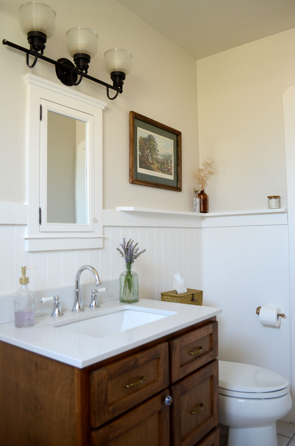 Timeless Country Bathroom Remodel Blue Cottage in the Woods
