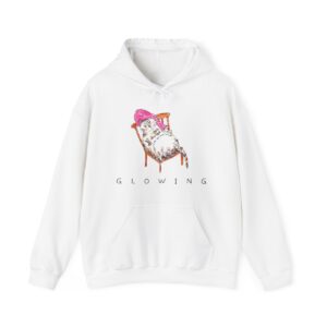 GLOWING Hoodie - Funny Maternity Cat Hoodie - Pregnancy Sweatshirt