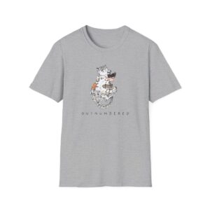 Funny Cat T-Shirt - OUTNUMBERED Mom Shirt
